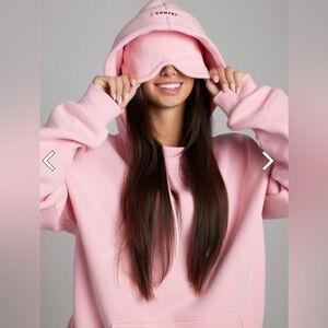 Comfrt Medium Petal Pink Airplane Mode Travel Hoodie